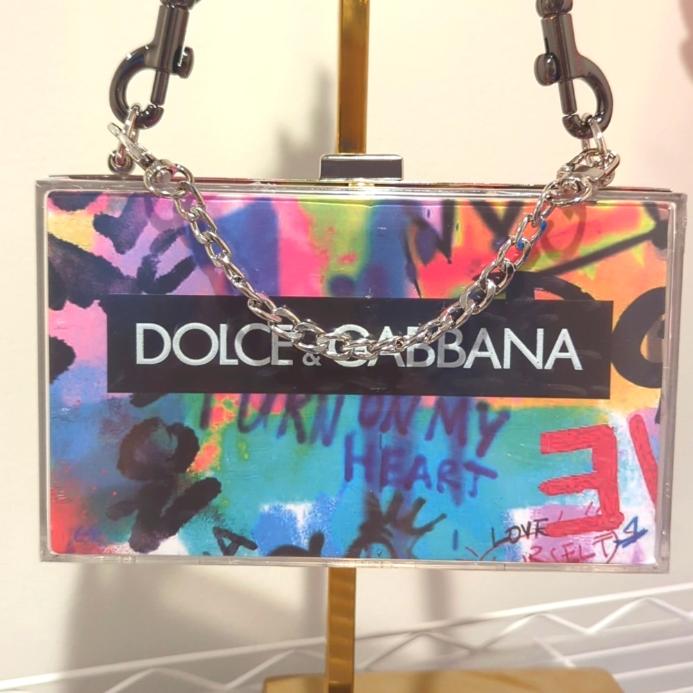 Dolce & Gabbana 🌈 SS Bottle & UPCYCLED Novelty Clutch (Rare) - Picture 2 of 11